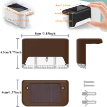 4/16 Packs Outdoor Solar Deck Lights, Waterproof Outdoor Decorate Lights, Solar Garden Lights, Outdoor Fence Lights, Solar Step Lights, Warm LED Lights, For Outdoor Stairs, Step, Fence, Garden, Balcony, Yard, Patio, And Pathway(White) Halloween Christmas Thanksgiving Gift