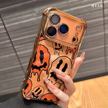 Phone Case, Witch Orange Goblin Design, Electroplated And TPU Material, Compatible With Samsung Galaxy Series, Including S22FE, S23, S24, S22PLUS, S23 Ultra, S24 Ultra, And  17, 16, 15, 14, 13 And Other Models - 銀色 - 查看 3