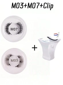 Bộ 1 cặp mi giả từ tính kèm nhíp chuyên nghiệp, có thể tái sử dụng, không cần keo, kiểu hoạt hình, tự nhiên và mềm mại, chất liệu giả lông chồn, mềm mại và nhẹ, lý tưởng cho trang điểm khi đi du lịch, dự tiệc, lễ hội, khiêu vũ, mi bóng, mi từ tính, phụ kiện dự tiệc khiêu vũ. - Nhiều màu - Xem 24