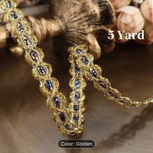 20 Yards/5 Yards Vibrant Woven Lace Trim, Multiple Color Options, 1.5cm Wide, Clothing Decoration Accessory, Suitable For Clothing, Party, Gift, Home Decor, Perfect For DIY Crafts, Sewing, Jewelry Making, And Festive Decorations Like Halloween, Christmas, Thanksgiving - Multicolor - View 16