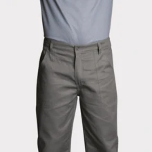 Half-Cos Heavy Denim Operational Work Pants Pockets Professional Construction Uniform - Grey - View 3