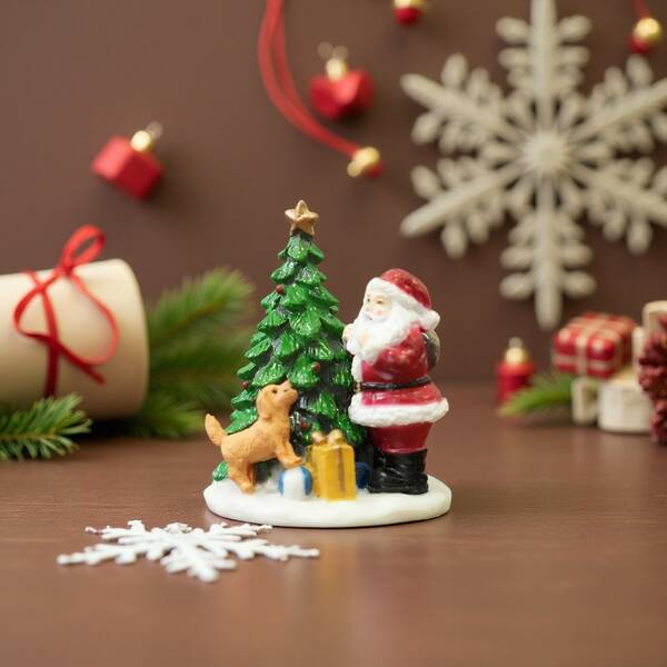 1pc Christmas Snowman And Dog Open Scooter And Other Creative Christmas Decorations Suitable For Home Office Holiday Desktop Decoration