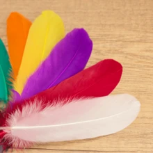 100 Pieces 1 Piece Colorful Farmed Goose Feathers Handmade DIY Crafts Decorative Accessories Festival Dance Party Mask Hairpin Jewelry Suitable For Handmade, Decorative Edges, Fluffy Texture Accessories Clothing Plug-In Ornaments Feather Pen, Etc. - White - View 3