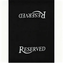 46*30cm Black & Gray Chair Back Seat Reservation Card - Pre-Ordered For Restaurant, Wedding, Various Holiday Parties, Fabric Reserved Sign - Multicolor - View 10