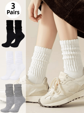 1/3/6/10/20 par herrstrumpor i enfärgad, mångsidig och halvhög vad, för casual bruk