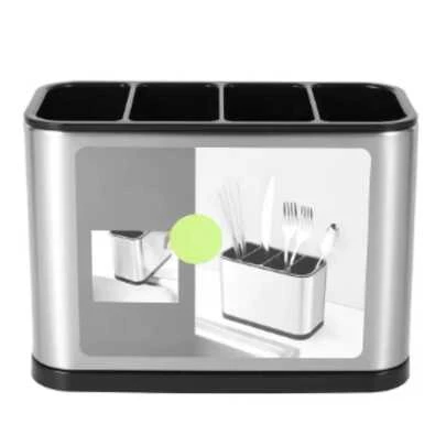 Organizador de talheres de cozinha, suporte de faca, dreno de plástico, armazenamento, colher, garfo, pauzinho, utensílios de cozinha, bandeja, caixa de prateleira