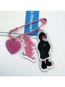 TXT Cartoon Character Acrylic Brooch, Pin, Accessory, Cute Figurine Keychain, Holiday Gift - Multicolor - View 7
