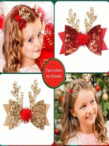 2/4pcs Shiny Antler Butterfly Hairpins, Suitable For Girls' Daily Accessories, Party Decorations, Holiday Gifts, Mother's Day Gifts