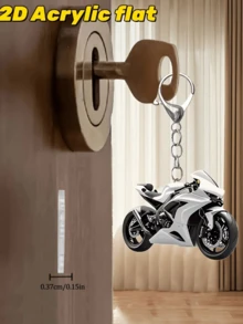 Móc khóa xe máy 2D bằng acrylic - Móc treo, thích hợp cho chìa khóa xe hơi, ba lô, túi xách, phụ kiện trang trí túi, phụ kiện xe hơi, trang trí bao bì | Thiết kế thời trang | Chất liệu acrylic, phụ kiện ví và điện thoại nữ, quà tặng cho bạn bè, gia đình, bạn gái, đồ dùng ngoài trời, trang trí tiệc, quà tặng, quà lưu niệm, món quà hoàn hảo cho mùa tựu trường hoặc Ngày Nhà giáo. - Nhiều màu - Xem 2