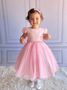 Luxury Children's Party Dress - A Fairy Tale For Your Princess! - Various Colors - Pink - View 5