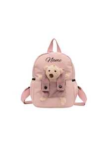 Customizable Personalized Backpack With Name Or Holiday Greetings. Customize Your Own Cute Mini Cartoon Teddy Bear Backpack, Can Write Name, Letters, Lucky Numbers, Perfect For Daily School, Dance Class, Travel, Birthday Gift For Friends And Daughters - Bear Backpack - View 15