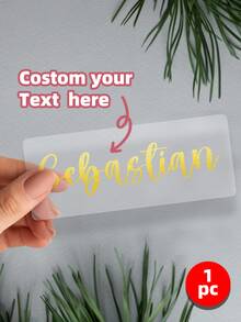 1-10 piezas Etiquetas/Pegatinas personalizadas con nombre, disponibles en múltiples tamaños y colores, reutilizables, resistentes al agua y al desgarro, adecuadas para artículos personales, cristalería, vasos de papel, rollos, globos, pegatinas de caligrafía, decoración de cajas de regalo, temporada de vuelta a clases, Poetcore - Multicolor - Ver 25