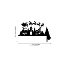 Christmas Reindeer Sleigh Metal Door Frame Decor - Freestanding Holiday Accent For Fireplace, Desk & Bookshelf - Perfect For Parties & Gatherings