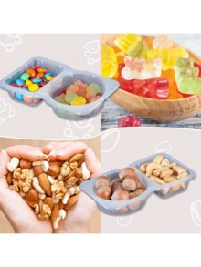 5/10/20个装双层调味盒带盖，透明防漏便携酱料盒，适用于试吃、旅行零食、野餐和厨房使用 - 透明 - 查看 2