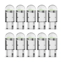 10pcs T10 COB LED Bulbs, Model W5W WY5W 168 194, Suitable For Car Interior, Dome Light, Outline Light, License Plate Light, 12V LED Car Lights, Available In White, Red, Yellow, Blue