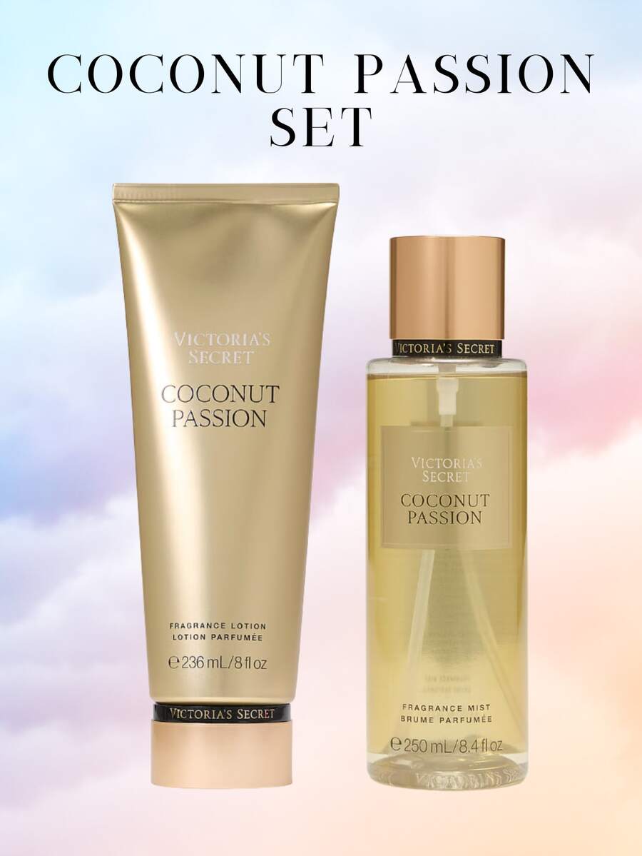 Victoria's Secret Body Fragrance Bare Vanilla Body Lotion And Mist Set Love Spell Pure Seduction Victoria Secret - Coconut Passion Set - View 1