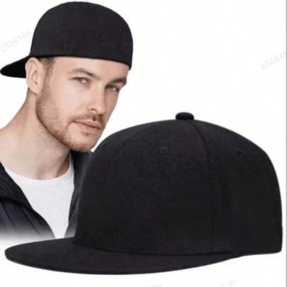 1 件纯色棒球帽，男女通用街头风格遮阳帽，休闲百搭