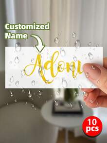 1-10 miếng dán tên tùy chỉnh, nhãn dán cá nhân hóa, nhãn dán ngày tháng, nhãn dán chuyển nhiệt UV tùy chỉnh, chống thấm nước, nhãn dán tên pha lê cá nhân hóa, nhiều kích cỡ và màu sắc, có thể tái sử dụng, thời trang, chống thấm nước và chống rách, thích hợp cho các vật dụng cá nhân, cốc thủy tinh, cốc giấy, cuộn giấy, bóng bay, nhãn dán thư pháp, trang trí hộp quà, mùa tựu trường. - trắng - Xem 65