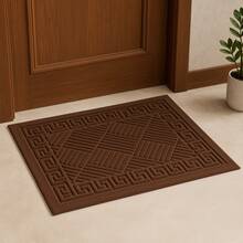 Tapete Capacho Porta Entrada 40 x 60 Borracha Antiderrapante Decorativo Slim Habitat - Listra Marrom - Visão 7