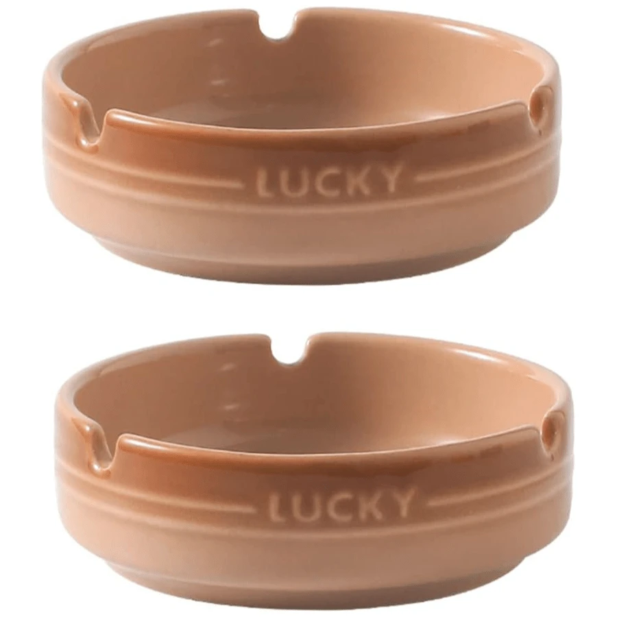 123Arts Ashtray, 2pcs Cigar Ashtrays, Cigar Ashtrays For Outdoors, Ceramic Ashtrays - ColorB - View 1