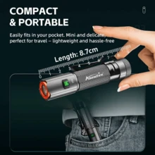 Alonefire X59 Mini EDC Keychain Flashlight Portable Mini Torch Type-C Rechargeable Work Light With Pen Clip And Tail Magnet