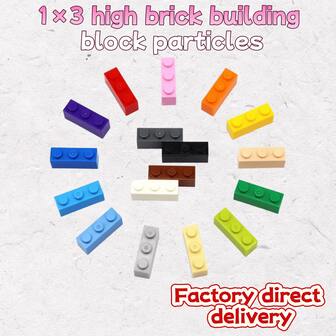 1 Peça Tijolo Alto 1x3 Presente de Tijolos de Construção Unissex, Tijolos de Construção, Tijolo Alto 1x3, Pequenos Tijolos Altos 1x3, Peças de Blocos de Construção, Peças Encaixáveis, Desenvolver Habilidade Prática, Inspirar Criatividade, Enriquecer a Imaginação, Material em Plástico ABS, Cor Sólida Embalado, Presente de Aniversário/Feriado