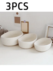 1/3 szt. ręcznie robiony metalowy pleciony kosz do przechowywania, tacka na biurko, odpowiedni do salonu, jadalni, holu hotelowego, uchwyt na chusteczki, dekoracyjny i praktyczny - Wielokolorowe - Zobacz 3
