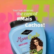 HOGOHA More Curls 2in 1 Leave-In Conditioner & Styling Gel - Moisturizing With Castor & Shea Butter, Lightweight Quick-Dry Formula For Curly & Frizzy Hair, All Light Beige Types, Summer Use, Curly Hair Care, Stylish Haircare, Smooth Texture