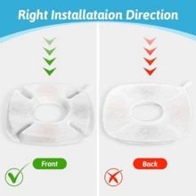 8 Stücke Ersatzfilter für Katzenbrunnen, 4 Packungen Ersatzfilter für Katzenwasserbrunnen mit 4 Packungen Vorfilter-Schwämme, Haustier-Brunnenfilter passend für 95oz/2,8L automatischen Haustier-Brunnen Katze