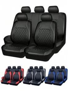 9PCS Universal Fit Car Seat Cover, Car Seat Cover Full Sets, Diamond Leather Bling Car Seat Covers Full Set,Universal Fit Automotive Glitter Crystal Sparkle Strip For Cute Women Girly,Universal Cloth Front Seat Covers For Car, For SUV, Sedan, Van, Automotive Interior Covers, Airbag Compatible, 9PCS Included : 2 Front Seat Covers, 1 Backrest Cover, 1 Back Seat Cover And 5 Headrest Covers. 4PCS Included : 2 Front Seat Covers And 2 Headres - 彩色 - 查看 11