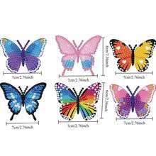 Diamant-Malerei Magnet-Set - Schmetterling Diamant-Kunst Kühlschrankmagnet, Anfänger & Erwachsene DIY Kunsthandwerk Geschenk Heimdekoration