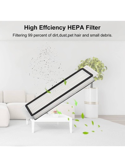 16 Packs Replacement Parts Compatible Roborock S6 Pure, S6, E4, S4 Max, MaxV, S5, S5 S4, E20 E25 E35 S50 Mijia Robot Vacuum, Main Brush, Filters, Side Brushes, Mop Cloth view 7