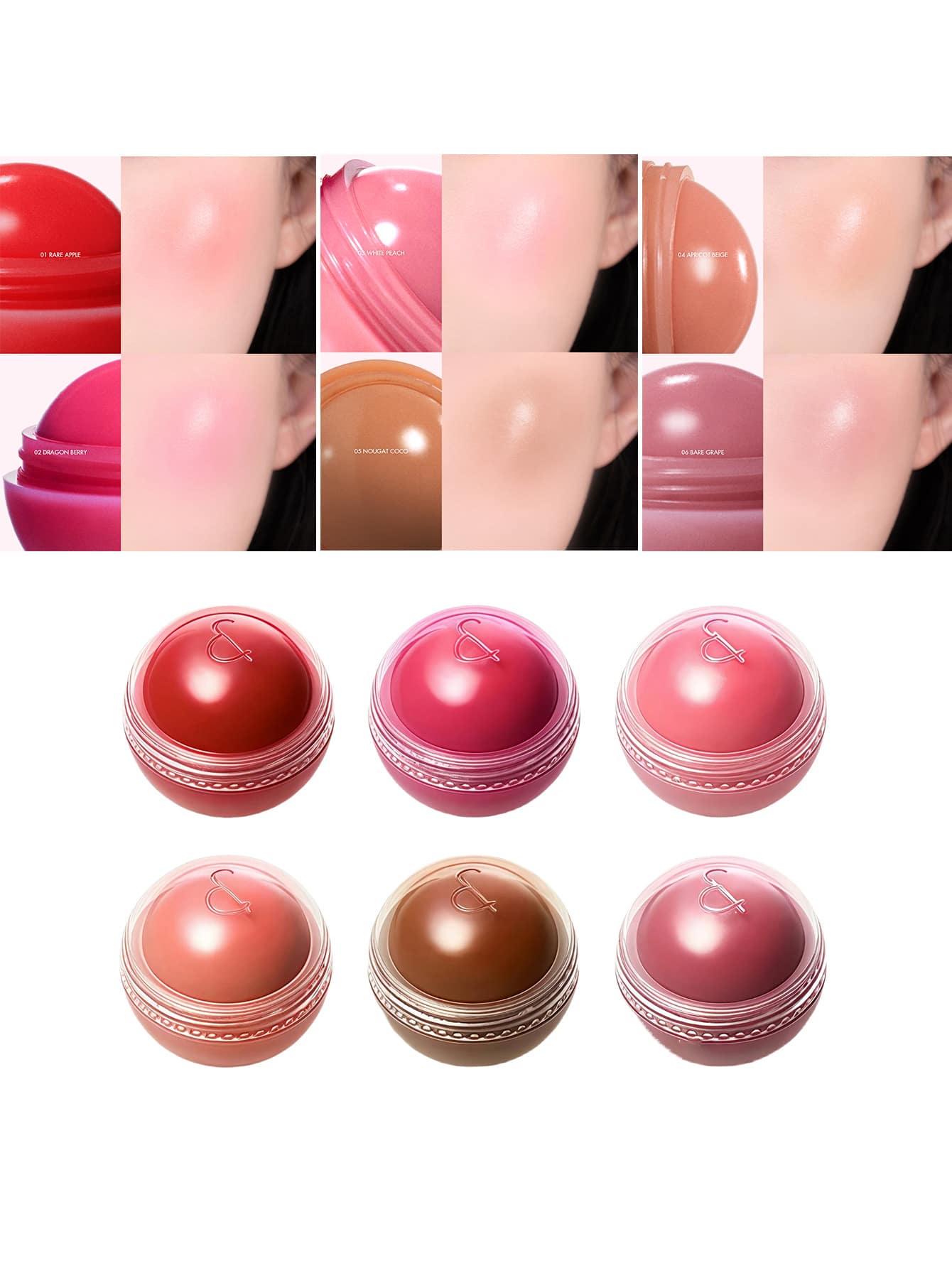 Rom&nd جوسي رول خد 03 أبيض، خوخي، عاري، حيوي، ملمس...