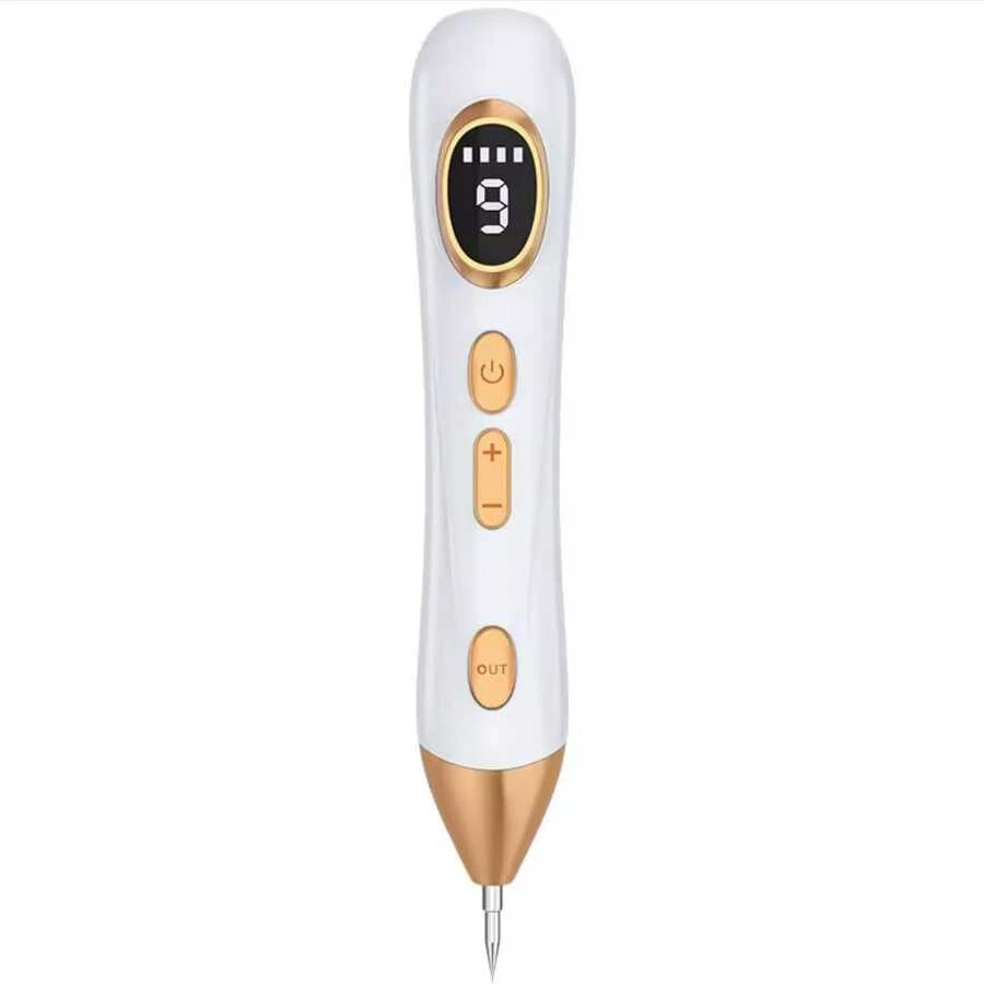 Multi-Functional Tattoo Removal And Freckle Point Mole Pen USB Rechargeable LED Screen Electroionic Carbonization Beauty Pen - trắng - Xem 1
