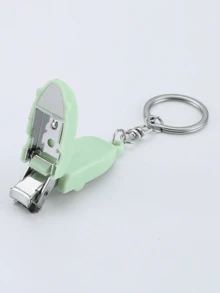 1pc Portable Mini Foldable Nail Clipper Keychain, Transformable Nail Cutter, Nail Trimmer With Key Chain For Boyfriend/Girlfriend Gift Backpack For School Christmas Bag Charms Car Teacher Sister Gift Ideas - Multicolor - View 2