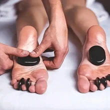 10/5/1件能量石，火山热石，SPA精油石，按摩石，火山背部按摩和热敷按摩石 - 彩色 - 查看 1