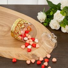 24 Stücke Mini Süßigkeitenbox, goldfarbene Krone und Schwan Accessoire, Transparent Deckel Fenster-Stil Geschenkbox, geeignet für Hochzeit/Geburtstag/Geschlechts-Enthüllung/Braut-Geschenk Party/Fest, Party Dessert Verpackung Präsentationsbox