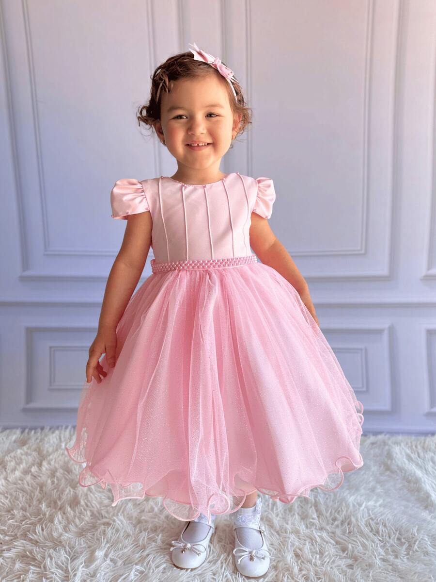 Luxury Children's Party Dress - A Fairy Tale For Your Princess! - Various Colors - Pink - View 1
