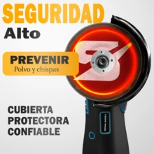 Inalámbrica Amoladora Corte 19800 Rpm Para Cortar, Esmerilar, Pulir Y Eliminar Óxido De Metal - Negro - Ver 3