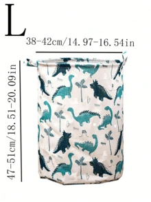 1件婴儿房帆布可折叠衣物收纳篮白色背景恐龙带手柄玩具箱收纳桶可爱轻便适合家庭儿童婴儿房收纳 (图案方向随机) 爱情情人节