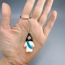 1pc Multicolor Creative Cartoon Jesus You Keychain Pendant, Key Chain Car Bag Ornament, Valentine's Gift For Friends, Daily Use Accessory Valentines Car Accessories Bag Charm School Cute Goth Y2k - 耶穌 - 查看 4