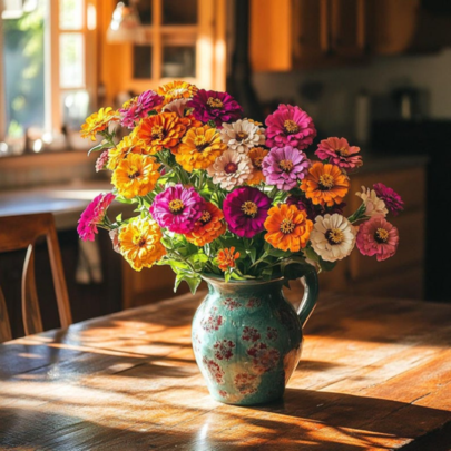 Zinnia seeds, potted seeds, garden flower seeds, garden corner planting, bright colors, not dull, decorate the garden to fill the idle corner