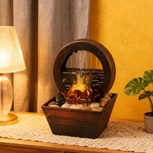 Zen Water Fountain Decoration For Home Desktop With Pebble Design | Small Circulating Water Feature Decoration Water Humidifier Christmas Home Decoration Gift,Relax With The Sound Of Natural Flowing Water - Nhiều màu - Xem 1
