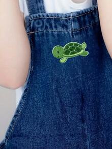 3pcs Green Turtle Iron-On Patches - Embroidered Patches For Clothing, Backpacks, Hats, Etc. - Casual Style - Made Of Polyester, Computer Embroidered, Cartoon Animal & Fruit Fabric Patches, Clothing Accessories, Decoration For Hats And Journals, Embroidery Patches - Multicolor - View 7