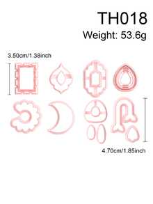 Unique Geometry Shaped Polymer Clay Molds Clay Cutting Molds Tools Suitable For Making Soft Clay Earrings, Cutting Mold, DIY Handmade Tools, Soft Clay Cutting Tools