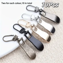 2/4/5/10 piezas Kit de reparación de cabezal de cremallera desmontable ondulado, recambios de tirador de cremallera para bolsos, zapatos, ropa, accesorios de costura DIY, herramienta de reparación rápida para cremalleras dañadas en equipaje, bolsas de viaje