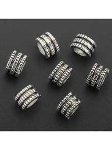 30pcs/50pcs/100pcs Vintage 3-Layer Wheel Spacer Beads, Large Hole Spacer Beads, Suitable For DIY Handmade Bracelets, Necklaces, Earrings, Jewelry, Crafts