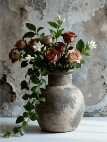 1个6英寸手工日式侘寂风形圆肚窄口花瓶，波西米亚风家居装饰，大型装饰花瓶，适合民宿艺术装饰、客厅桌面摆设、自然花卉摆设、玄关氛围花瓶装饰、家居房间装饰、玻璃花瓶 - 彩色 - 查看 10