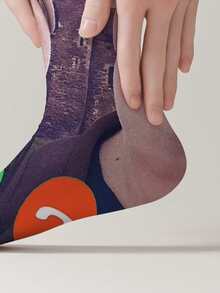 1双/3双装多尺码360度印花快乐骷髅袜，卡通可爱柔软透气袜，时尚休闲街头嘻哈袜，适合户外跑步、篮球、瑜伽等运动，过膝袜；水果图案时尚街头嘻哈袜，适合户外跑步、篮球、瑜伽等运动，过膝袜；万圣节短袜；可搭配黑色紧身裤、鲨鱼裤、过膝袜、压缩袜、情人节袜、美乐蒂袜子、趣味定制袜、舒适袜 - 彩色 - 查看 3