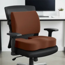 1 Set Langsam-Rückprall Memory-Schaum Stützkissen für Lendenwirbel und Rückenlehne, geeignet für Bürostuhle, Autositze, Büro Lenden- und Rückenstütze, waschbar, abnehmbar, schwarz, Mesh-Gewebe, Samt, Größe 45*35*17cm